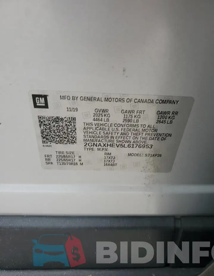 2GNAXHEV5L6176953 Photo# 13
