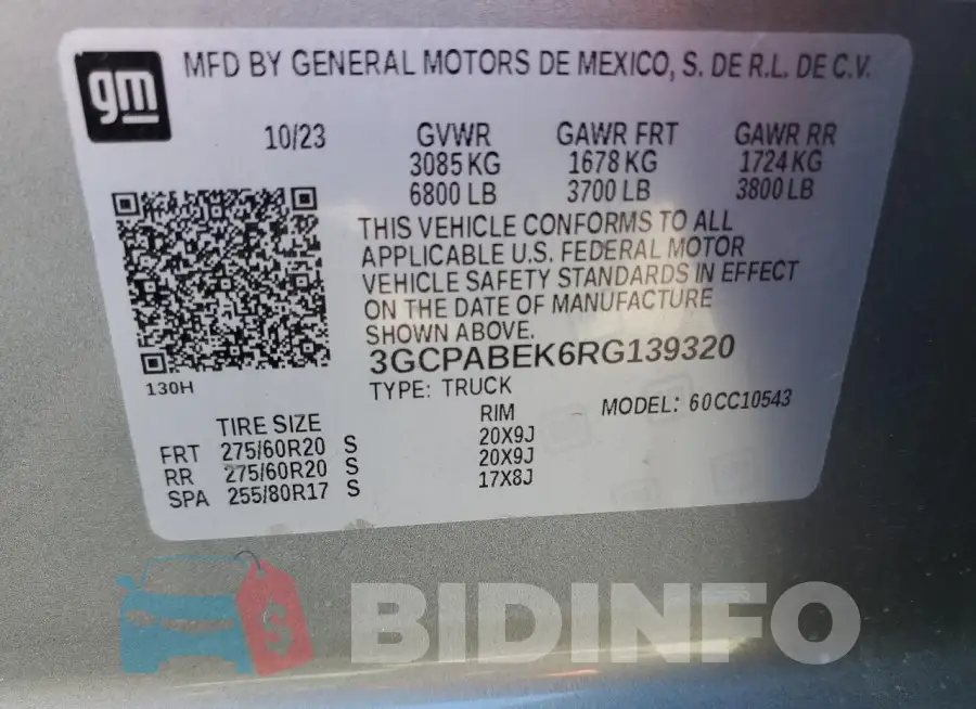 3GCPABEK6RG139320 Photo# 12