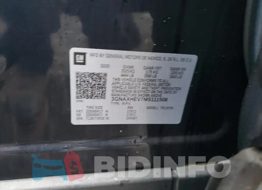 3GNAXHEV7MS111508 Photo# 13