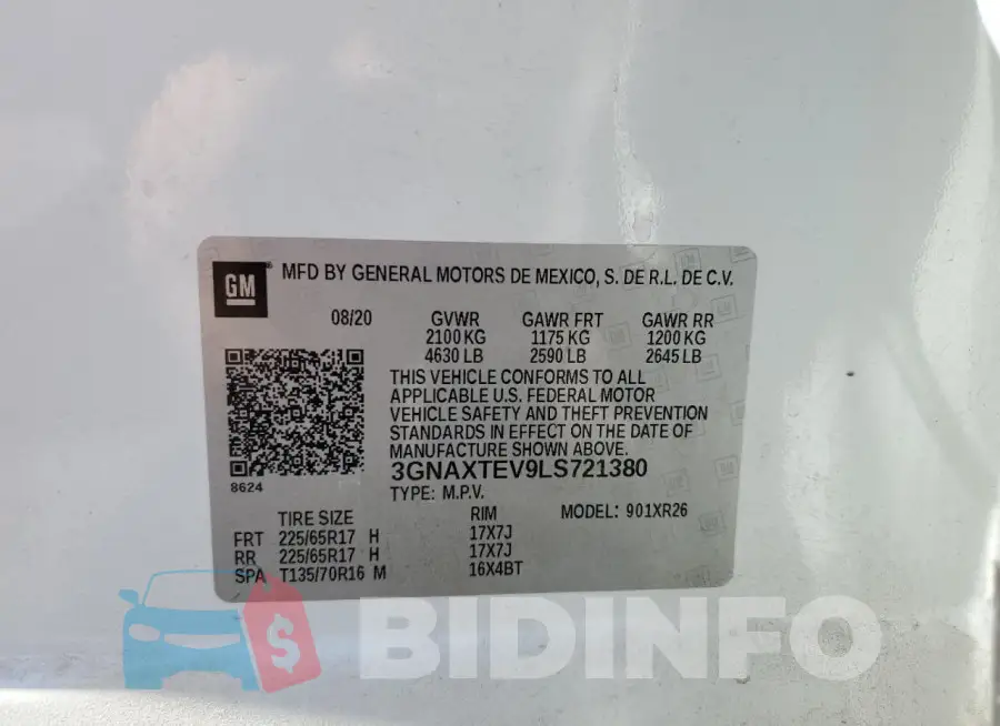3GNAXTEV9LS721380 Photo# 14