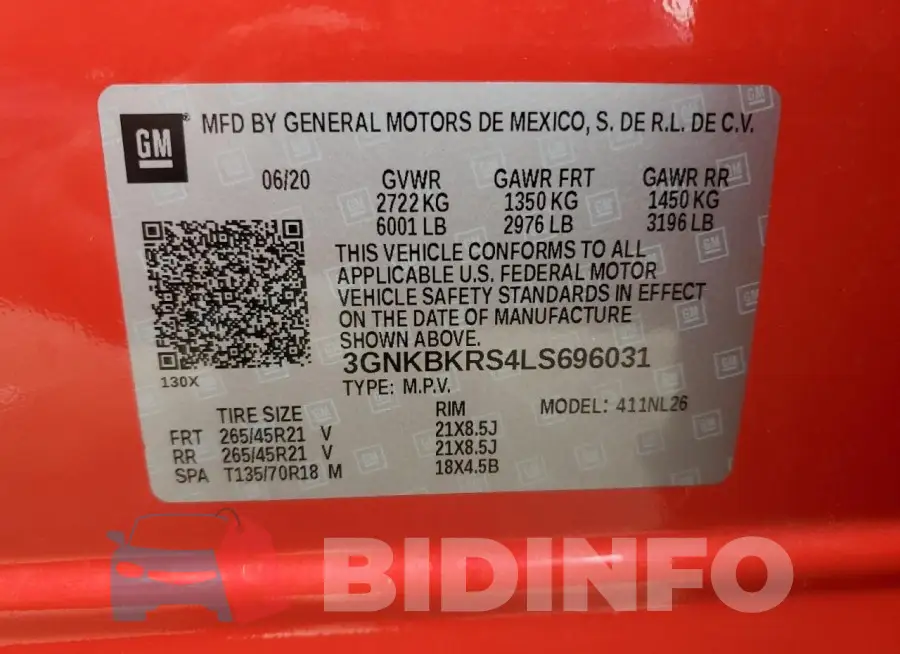 3GNKBKRS4LS696031 Photo# 13
