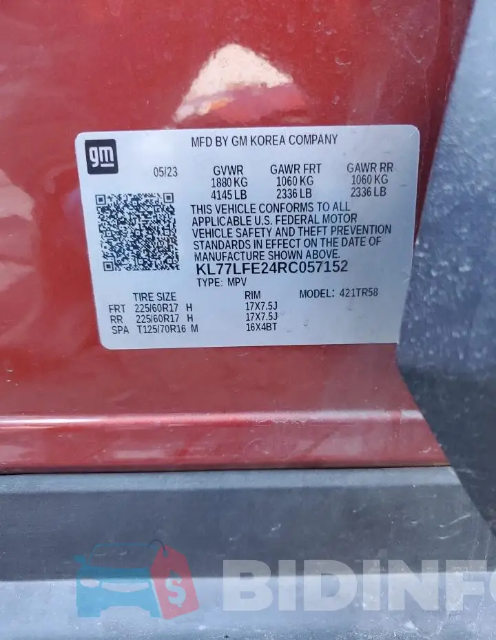 KL77LFE24RC057152 Photo# 12