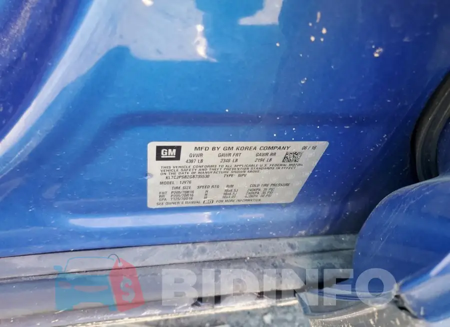 KL7CJPSB2GB735530 Photo# 13