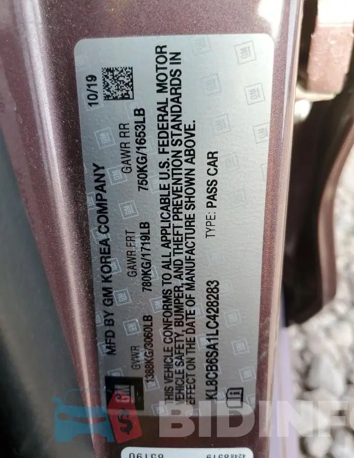 KL8CB6SA1LC428283 Photo# 12