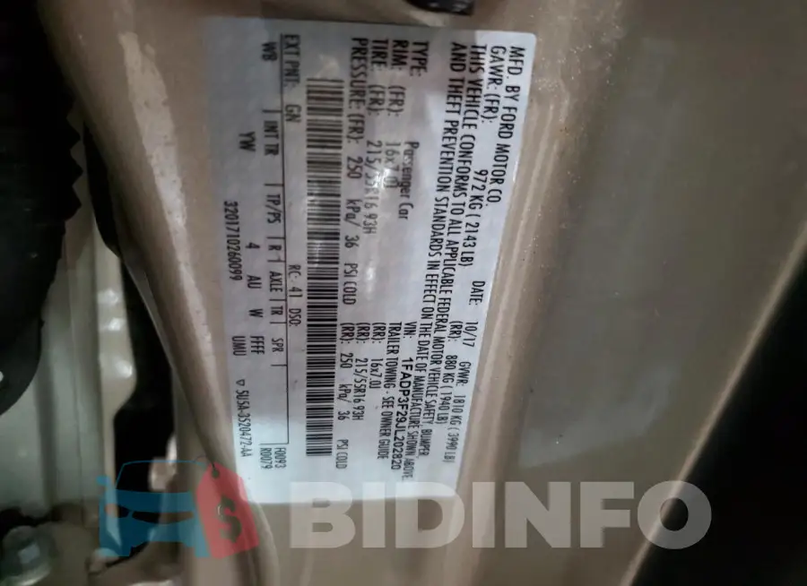 1FADP3F29JL202820 Photo# 12