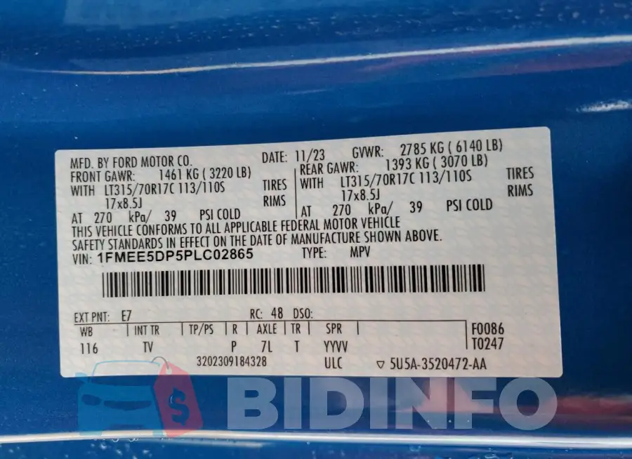 1FMEE5DP5PLC02865 Photo# 13