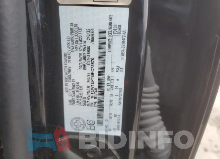1FTEW1EP1GFC75870 Photo# 12