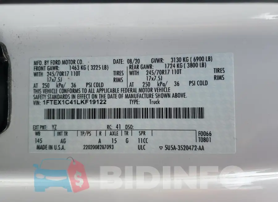 1FTEX1C41LKF19122 Photo# 13