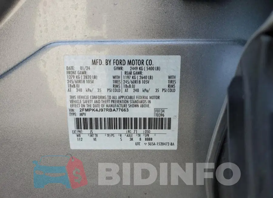 2FMPK4J97RBA77663 Photo# 14