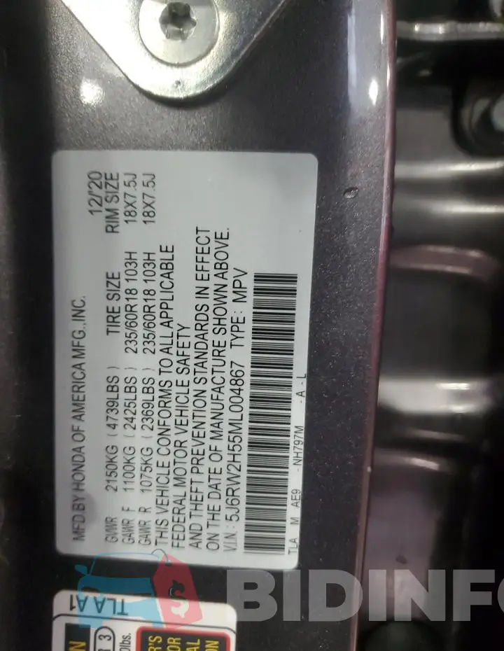 5J6RW2H55ML004867 Photo# 13