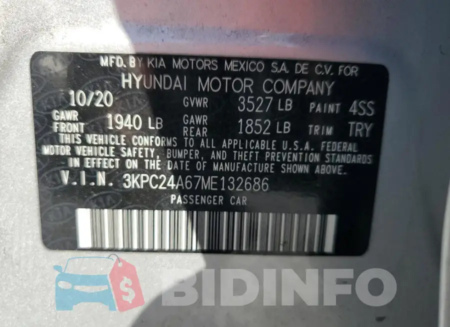 3KPC24A67ME132686 Photo# 12