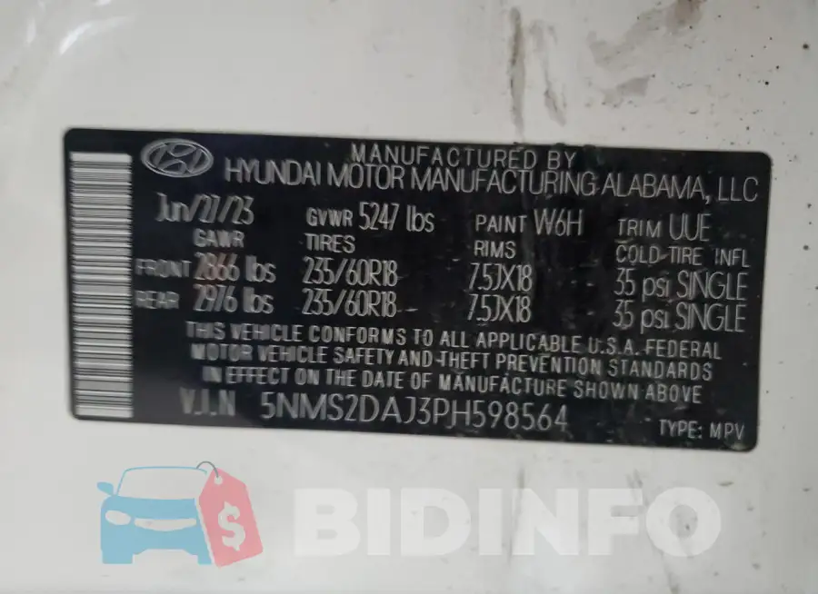 5NMS2DAJ3PH598564 Photo# 14