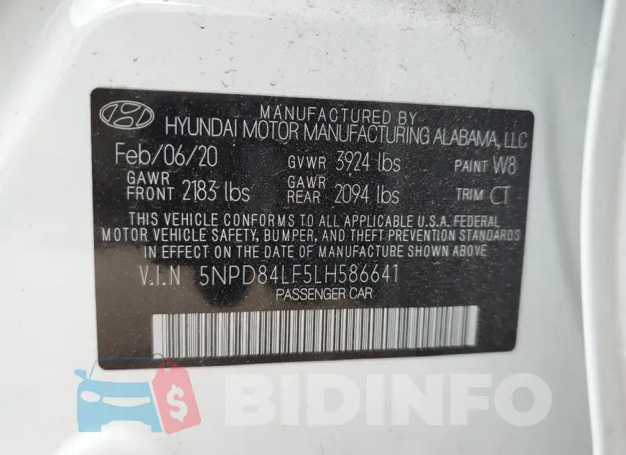 5NPD84LF5LH586641 Photo# 13