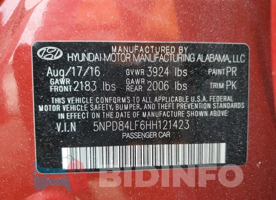 5NPD84LF6HH121423 Photo# 12