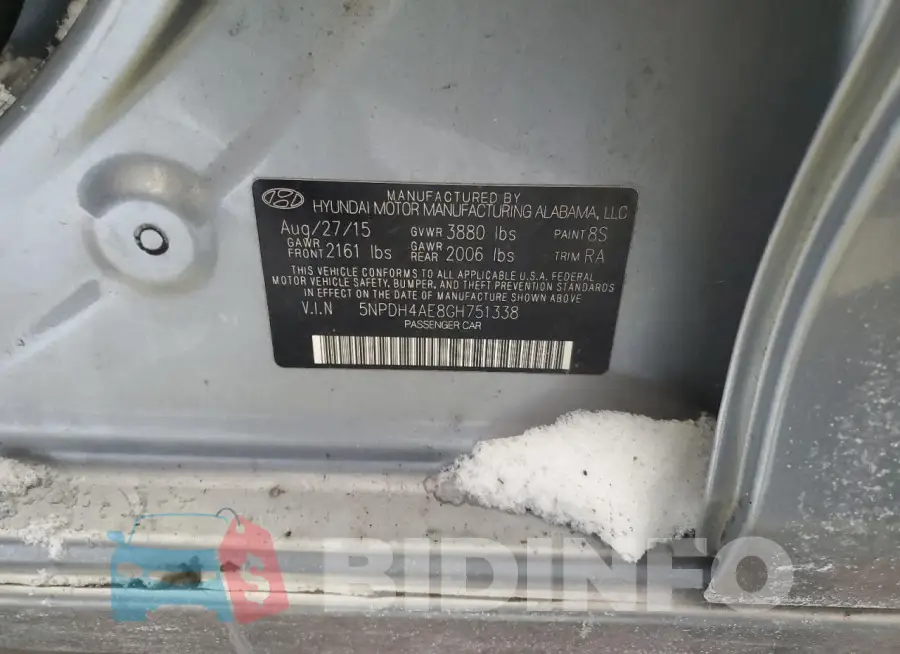 5NPDH4AE8GH751338 Photo# 10