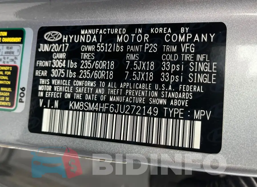 KM8SM4HF6JU272149 Photo# 10