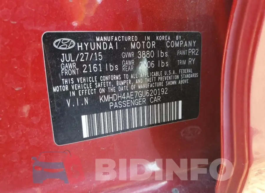 KMHDH4AE7GU620192 Photo# 12