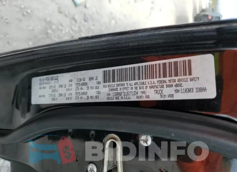 1C6RR6FT2JS171234 Photo# 13