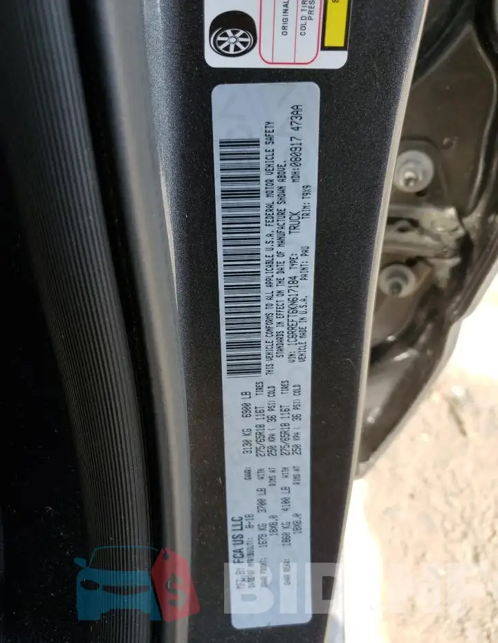 1C6RREFT6KN617184 Photo# 12