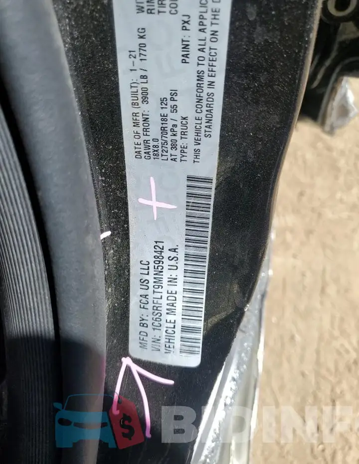 1C6SRFLT9MN598421 Photo# 12