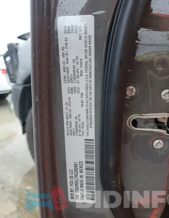 3C6UR5EL7RG392661 Photo# 12