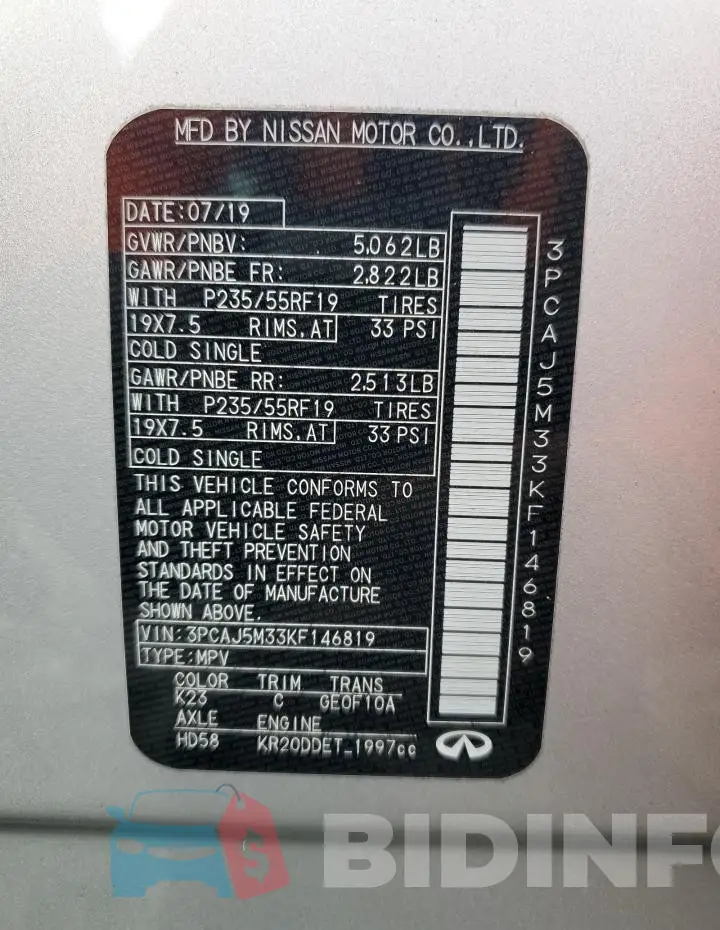3PCAJ5M33KF146819 Photo# 13