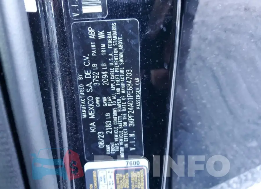 3KPF24AD1PE684703 Photo# 12