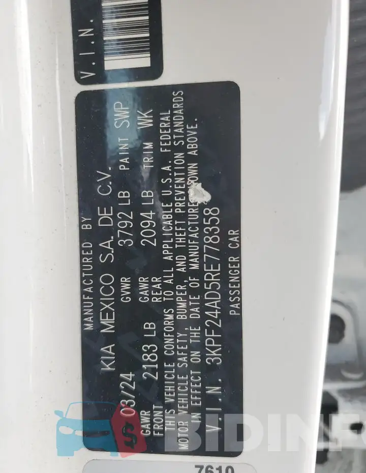3KPF24AD5RE778358 Photo# 12