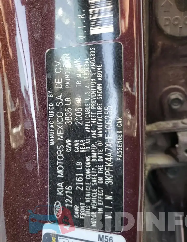 3KPFK4A7XHE106255 Photo# 12