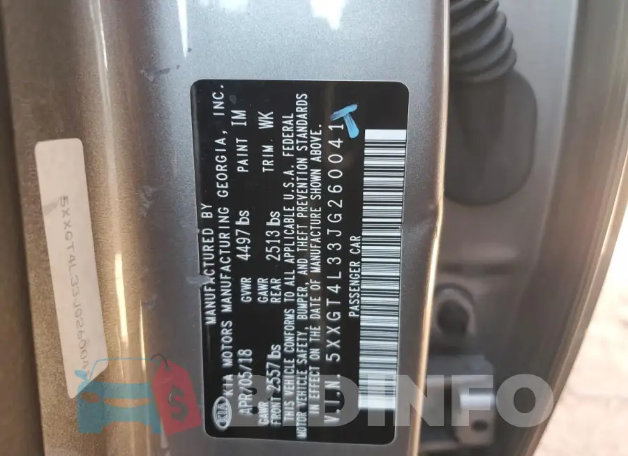 5XXGT4L33JG260041 Photo# 12