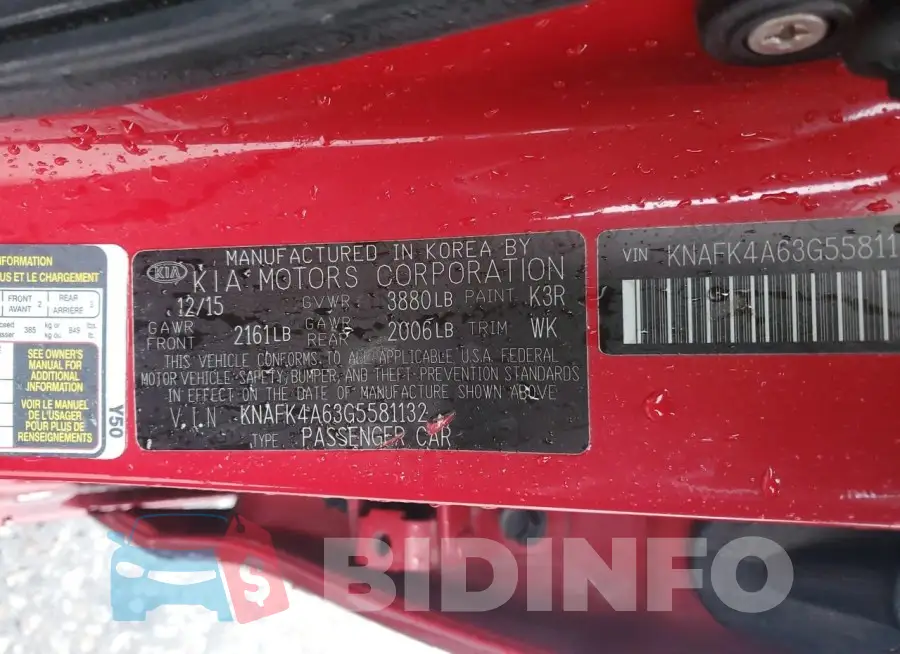 KNAFK4A63G5581132 Photo# 12