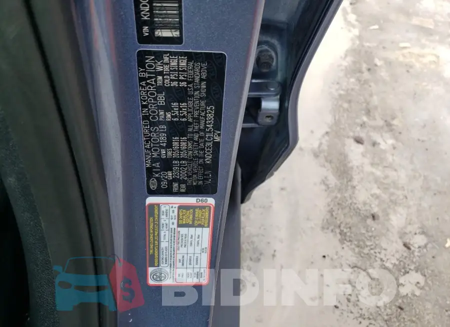 KNDCE3LC1L5433825 Photo# 12