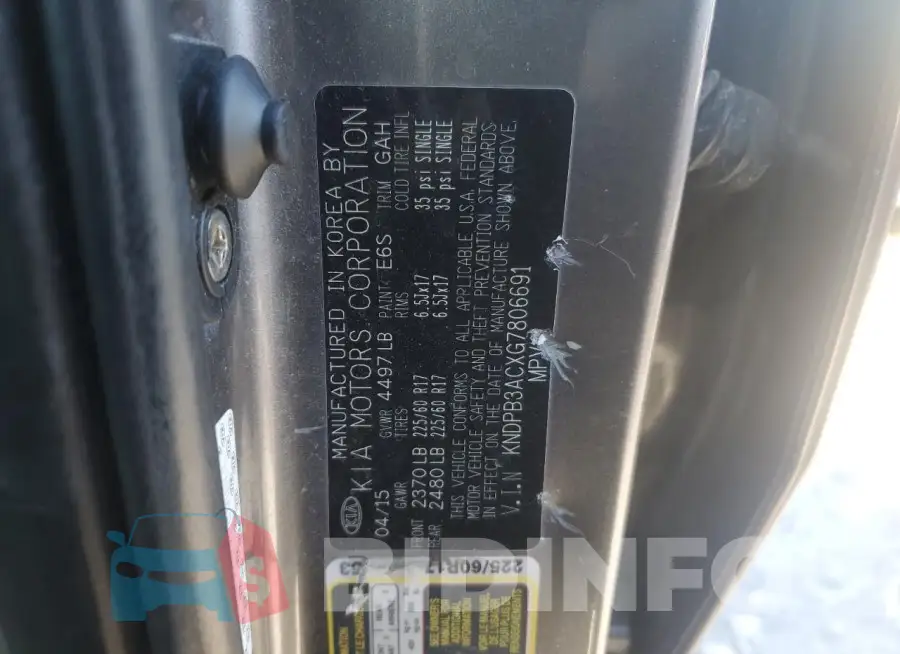KNDPB3ACXG7806691 Photo# 13
