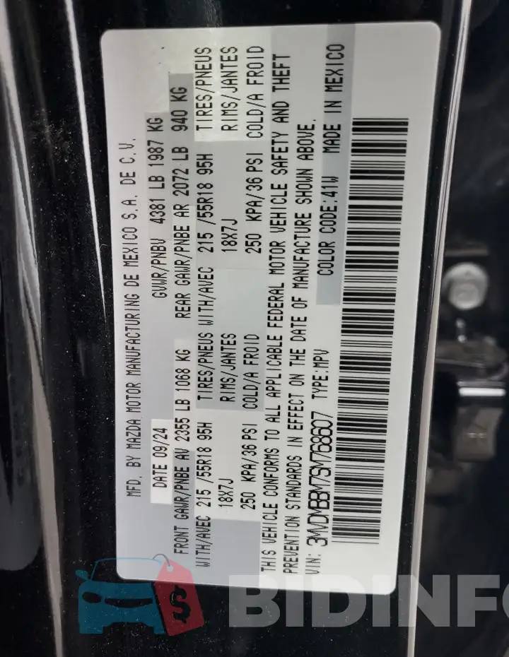 3MVDMBBM7SM768607 Photo# 13