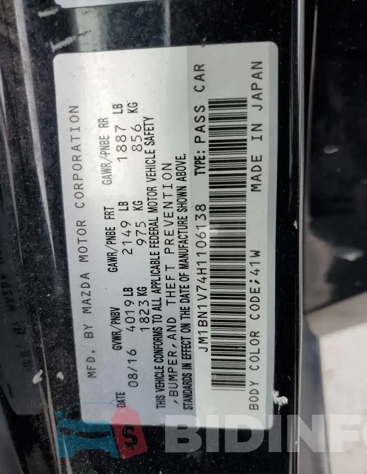 JM1BN1V74H1106138 Photo# 13