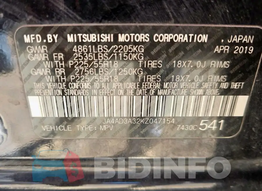 JA4AD3A32KZ047154 Photo# 10
