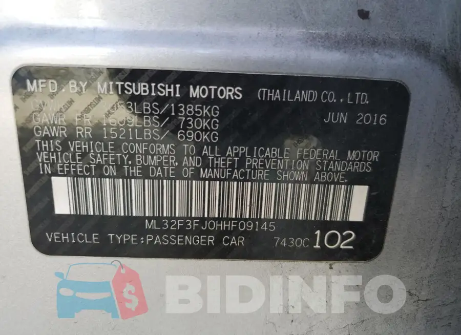 ML32F3FJ0HHF09145 Photo# 12