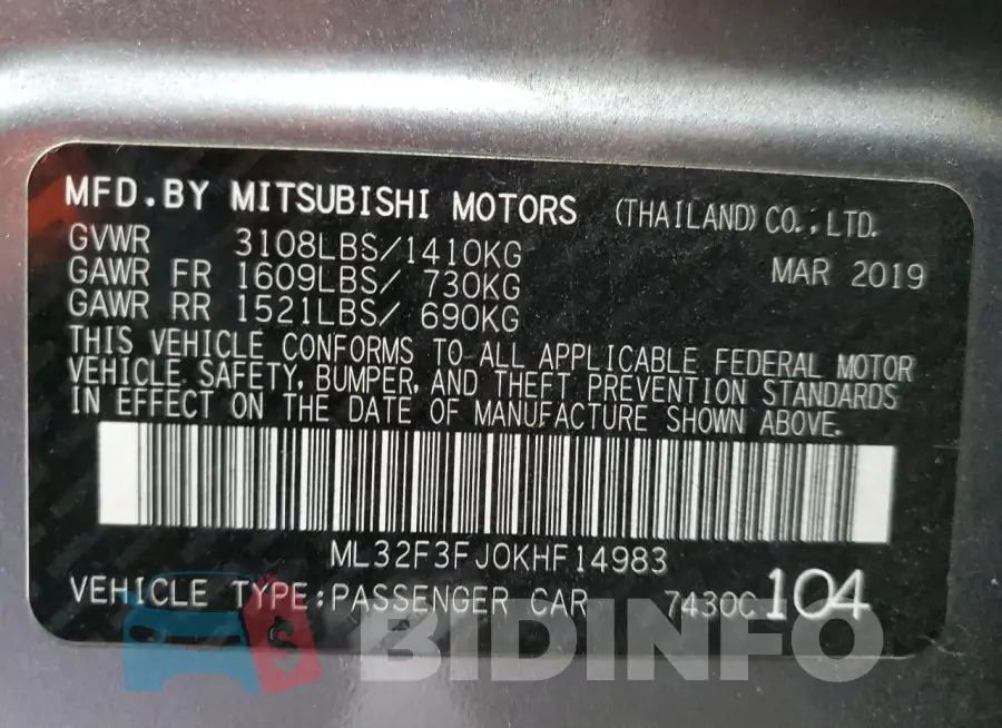 ML32F3FJ0KHF14983 Photo# 13