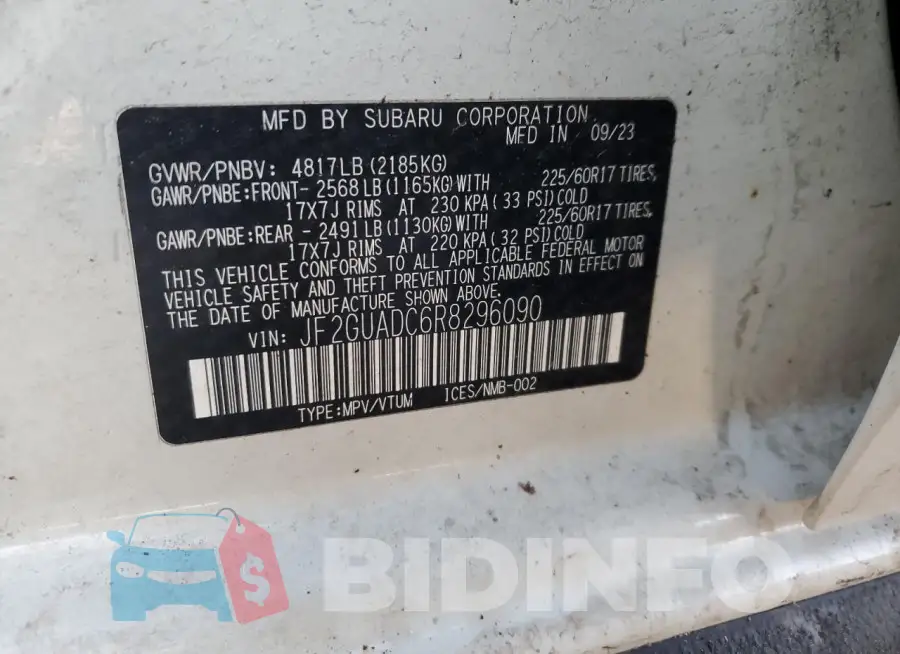 JF2GUADC6R8296090 Photo# 12