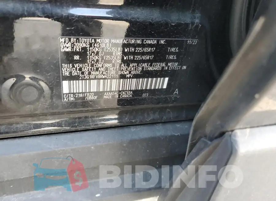 2T3G1RFV8RW422111 Photo# 14