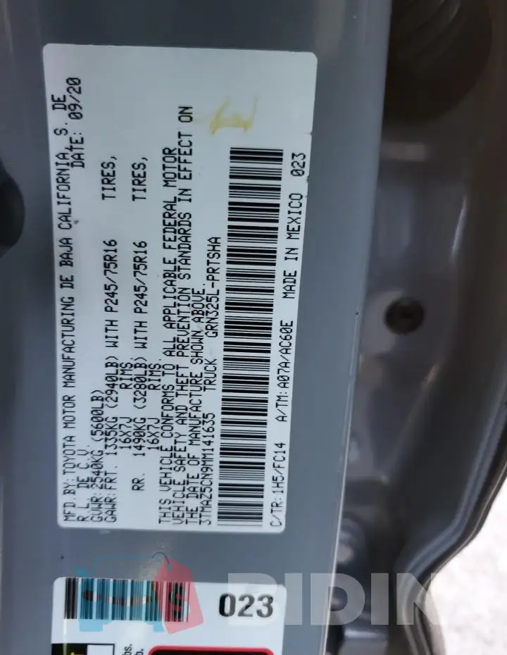 3TMAZ5CN9MM141635 Photo# 12