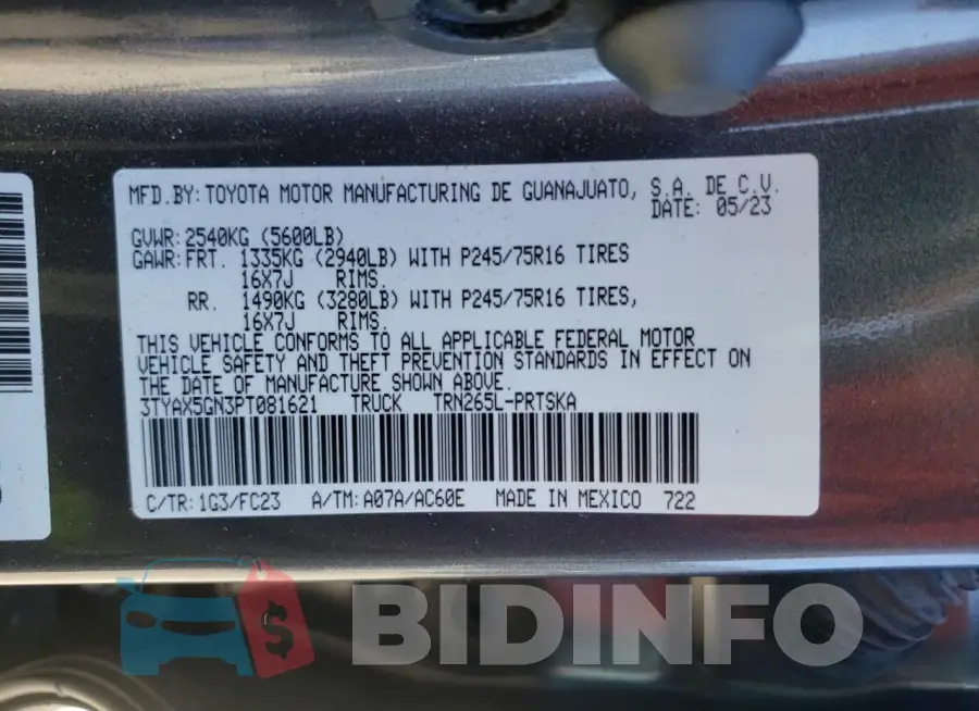 3TYAX5GN3PT081621 Photo# 13