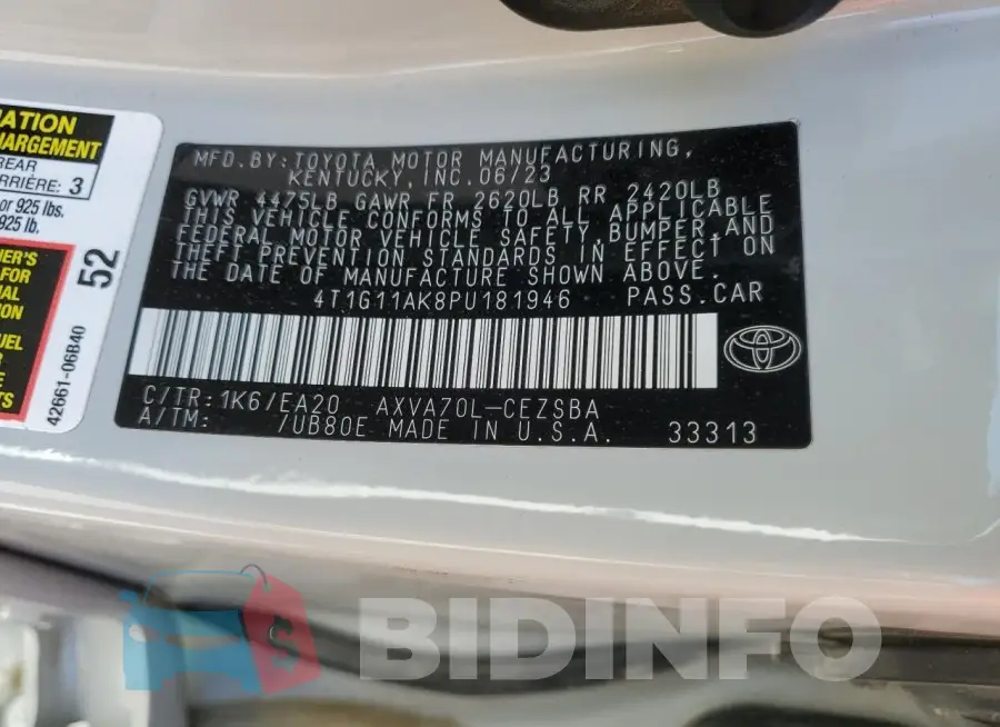 4T1G11AK8PU181946 Photo# 12