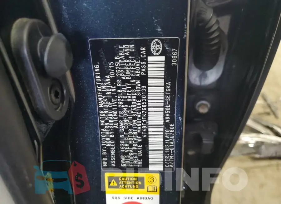 4T4BF1FK2GR530139 Photo# 12