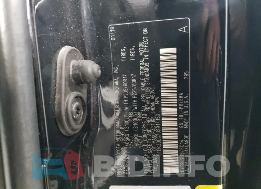 5TDKZ3DC7JS917150 Photo# 12