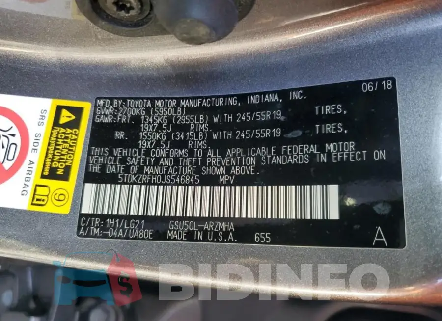5TDKZRFH0JS546845 Photo# 14