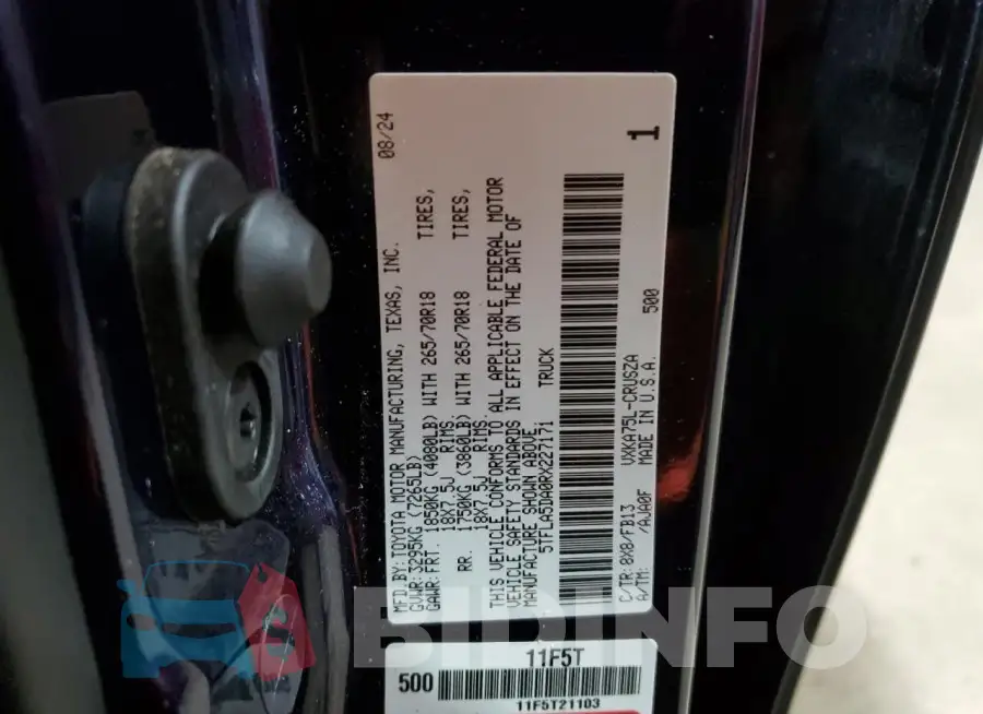 5TFLA5DA0RX227171 Photo# 12