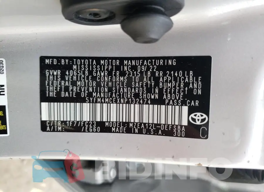 5YFM4MCEXNP132474 Photo# 12