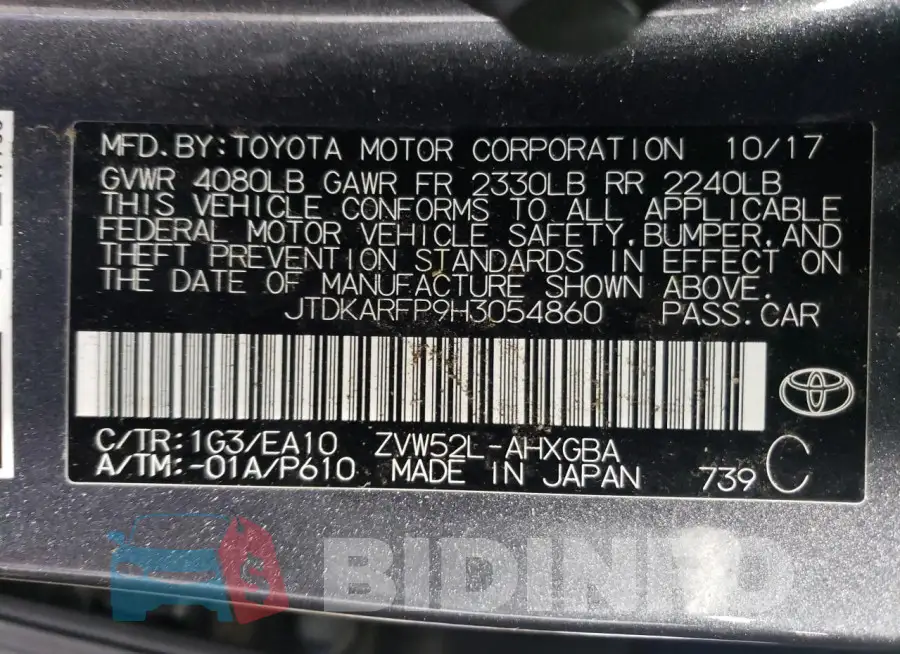 JTDKARFP9H3054860 Photo# 12