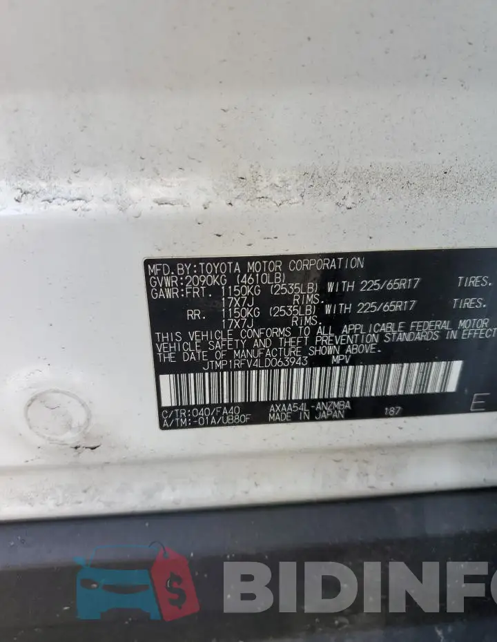 JTMP1RFV4LD063943 Photo# 12